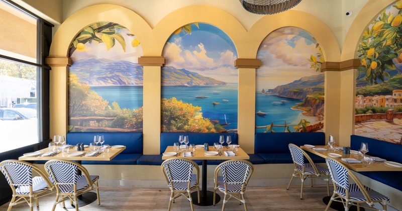 Happy hour seating at Amuri Italian Cuisine