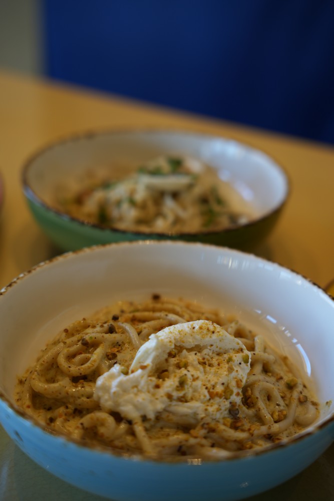 Tonnarelli cacio e pepe with pecorino and black pepper at Amuri in San Diego